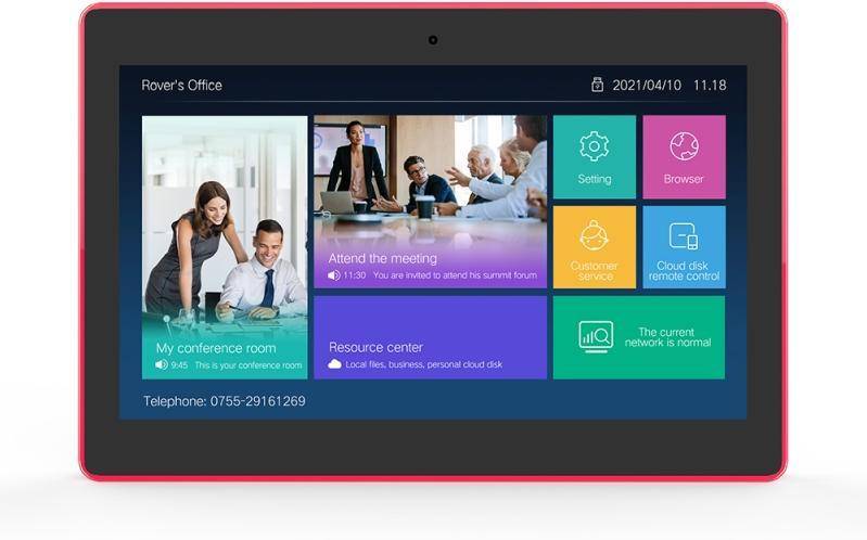ALLNET Wanddisplay / Tablet 13 Zoll, Android 10, RK3399 CPU, PoE, RGB LED, NFC, ohne Kamera, schwarz