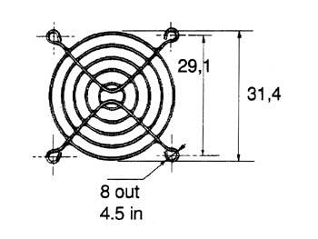 SCHUTZGITTER FÜR LÜFTER 40 x 40mm