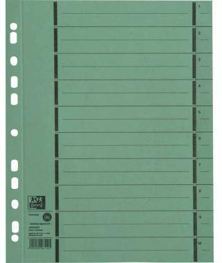Oxford Trennblatt 400004667 DIN A4 250g Karton grün 100 St./Pack.