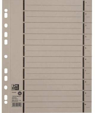 Oxford Trennblatt 400004668 DIN A4 250g Karton grau 100 St./Pack.