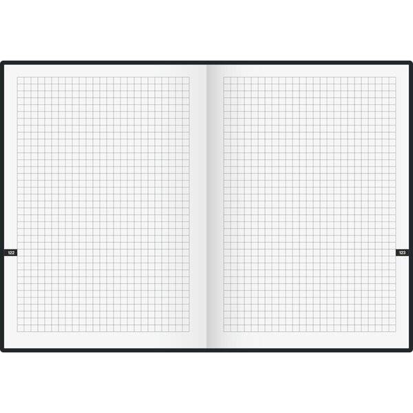 Buchkalender 725 TimeCenter 14,8x20,8cm 1 Woche/2 Seiten Baladek-Einband schwarz 2027