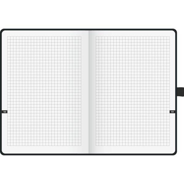 Buchkalender 725 1 Woche/2 Seiten 14,8x21cm A5 Baladek-Einband schwarz 2027