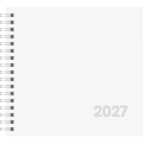 Quadratkalender 762 16,2x15cm 1 Woche/2 Seiten Karton-Umschlag weiß 2027