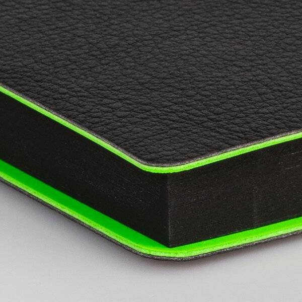 Buchkalender 796 A5 1 Woche/2 Seiten PU-Einband flexibel schwarz/neon 2027
