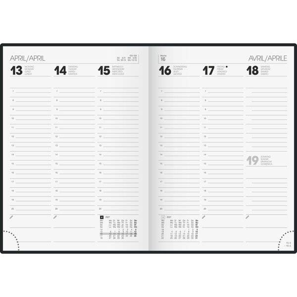 Buchkalender 796 A5 1 Woche/2 Seiten blau 2027