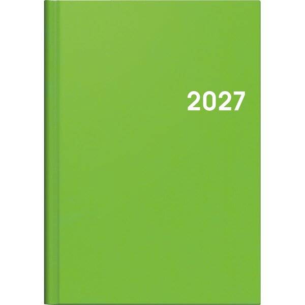 Buchkalender 796 A5 1 Woche/2 Seiten grün 2027