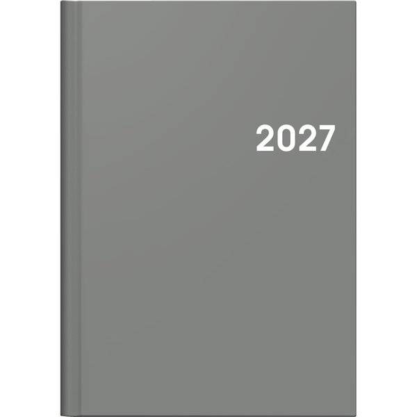 Buchkalender 796 A5 1 Woche/2 Seiten grau 2027