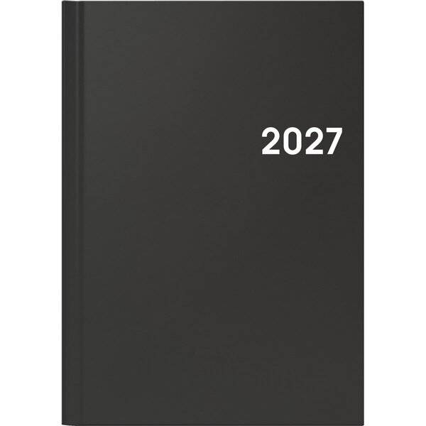 Buchkalender 796 A5 1 Woche/2 Seiten schwarz 2027