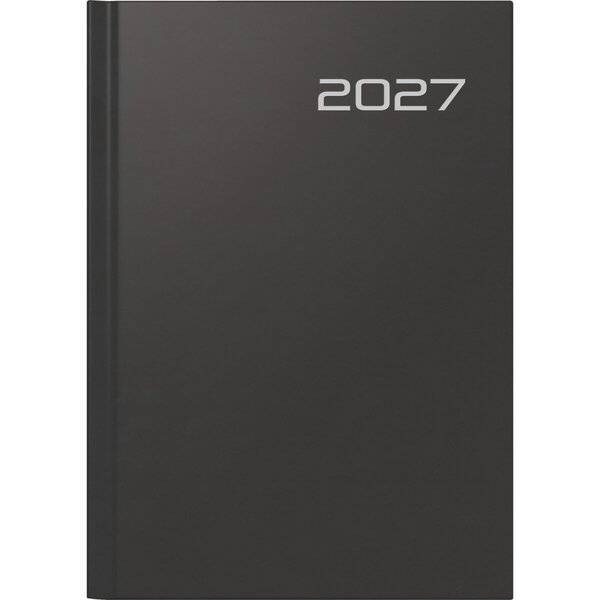 Buchkalender futura 2 A5 1 Woche/2 Seiten Balacron schwarz Kalendarium 2027