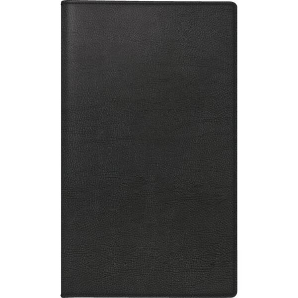 Taschenkalender Miniplaner d15 8,7x15,3cm 1 Monat/2 Seiten Kunstleder schwarz 2027