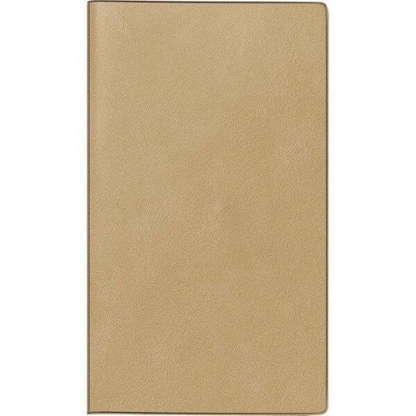 Faltplaner Miniplaner 8,7x15,3cm 1 Monat/2 Seiten Kunstleder Soft hellbraun 2027
