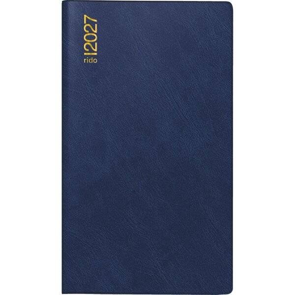 Taschenkalender Miniplaner d15 8,7x15,3cm 1 Monat/2 Seiten Schaumfolie dunkelblau 2027