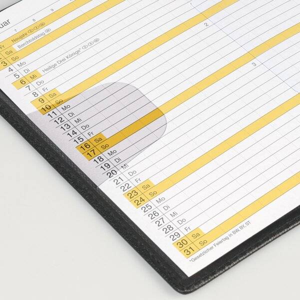 Taschenkalender Miniplaner d15 8,7x15,3cm 1 Monat/2 Seiten Kunstleder rotbraun 2027
