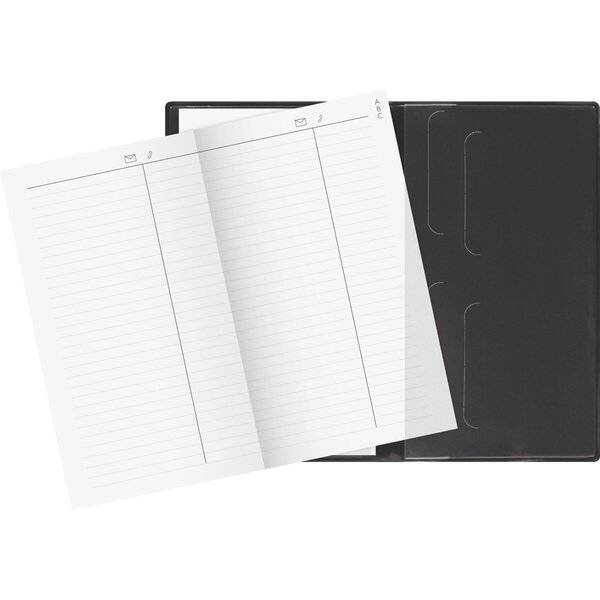Taschenkalender Miniplaner d15 8,7x15,3cm 1 Monat/2 Seiten Kunstleder schwarz 2027