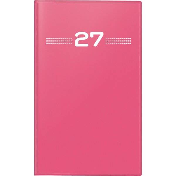 Taschenkalender Miniplaner d15 8,7x15,3cm 1 Monat/2 Seiten Kunststoff pink 2027