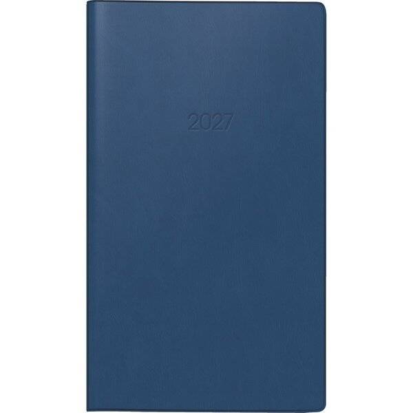 Taschenkalender 750 8,7x15,3cm 1 Monat/2 Seiten Kunststoff dunkelblau 2027