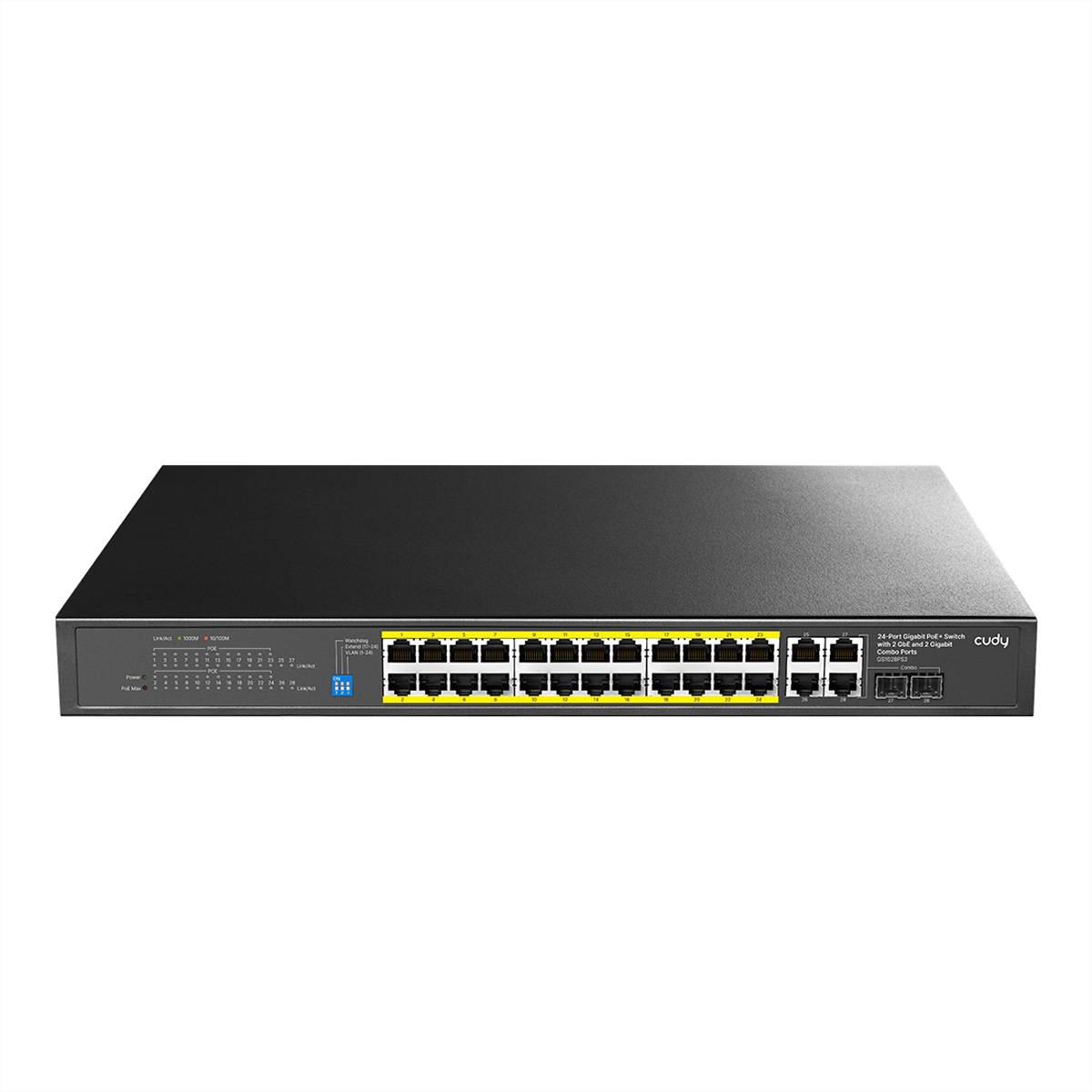 CUDY GS1018PS2 16-Port Gigabit Switch PoE+, 2x RJ45 Uplink, 2x SFP, 200W