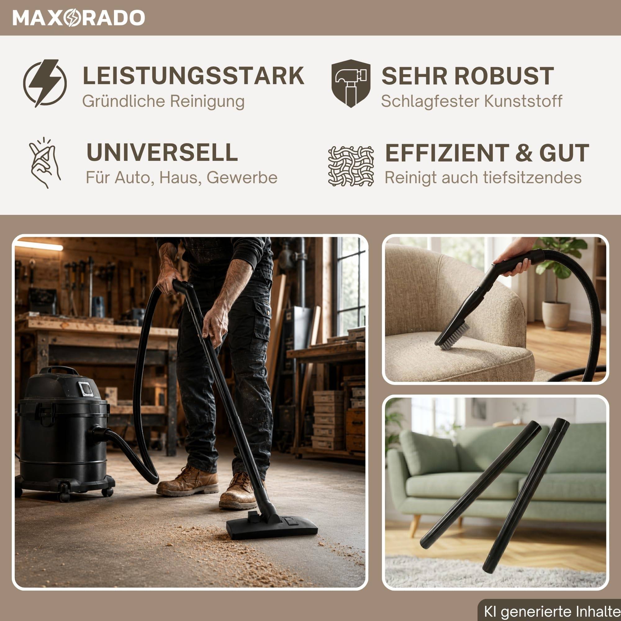 1,5m Set Ersatzteile passend für Mafell S-Serie Staubsauger Schlauch Düse