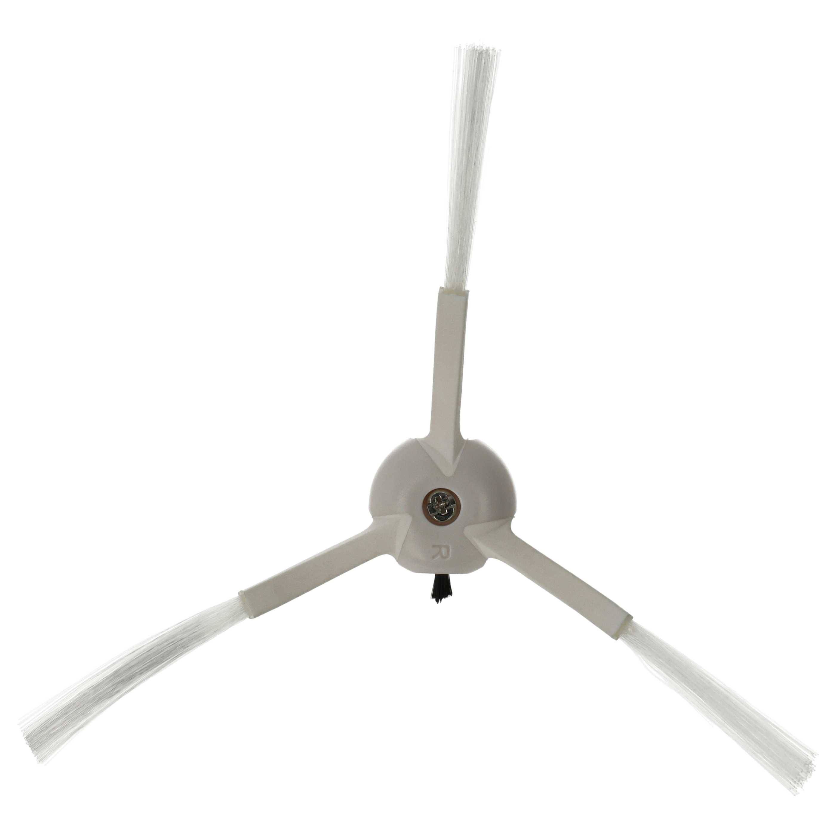 vhbw 2x Seitenbürste kompatibel mit Lubluelu SL60D Saugroboter - Reinigungsbürsten Set, links/rechts, weiß, 3-armig