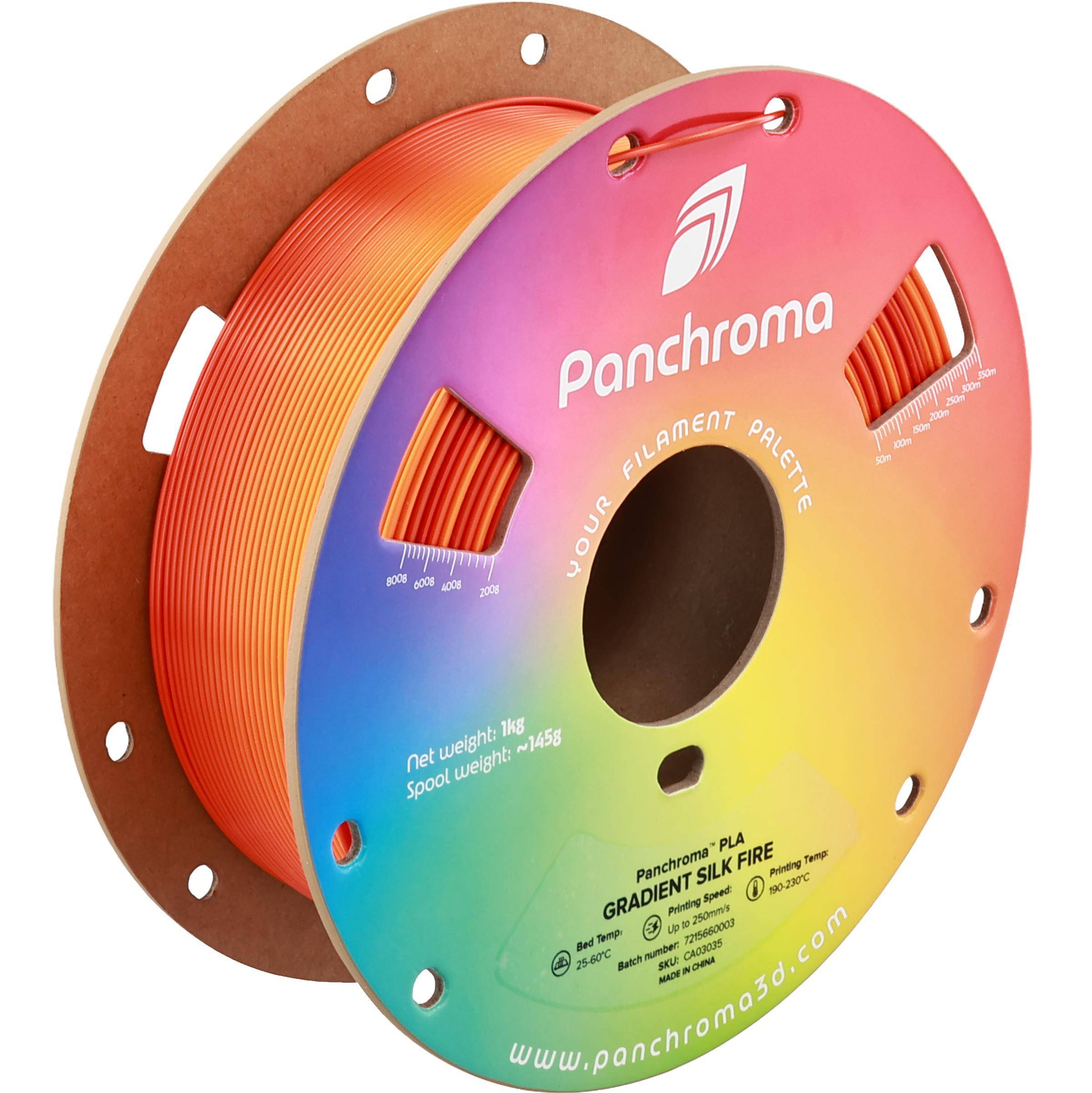 Polymaker Panchroma Gradient Silk PLA Filament, 1,75mm, 1kg - Farbton: Gradient Silk Fire