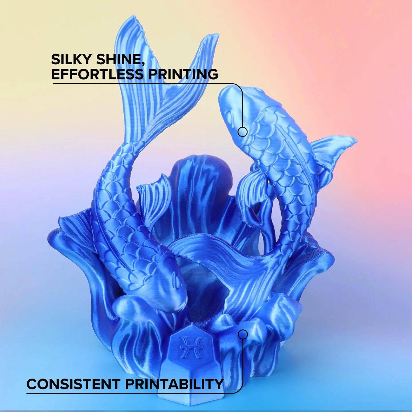 Polymaker Panchroma Gradient Silk PLA Filament, 1,75mm, 1kg - Farbton: Gradient Silk Water