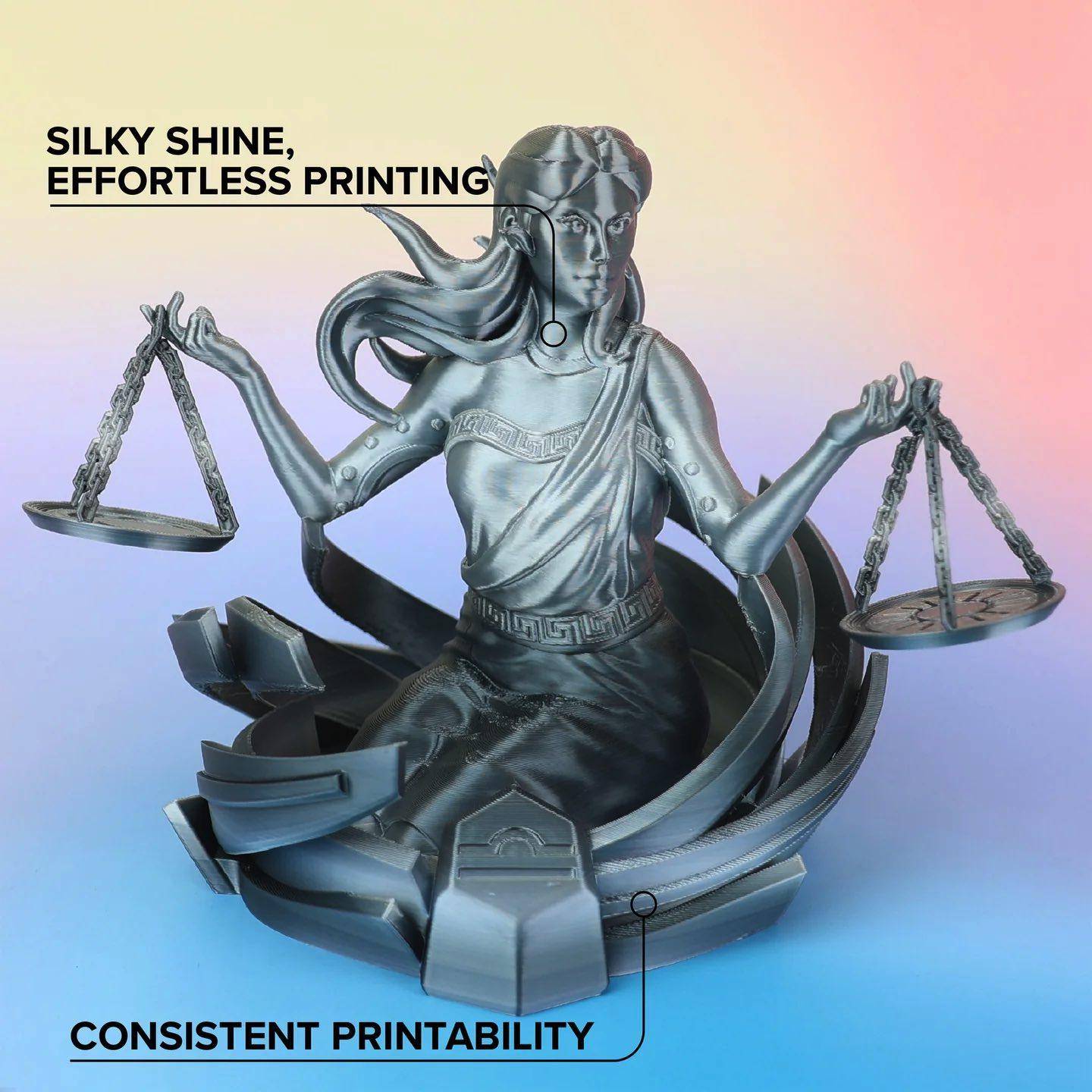 Polymaker Panchroma Gradient Silk PLA Filament, 1,75mm, 1kg - Farbton: Gradient Silk Air