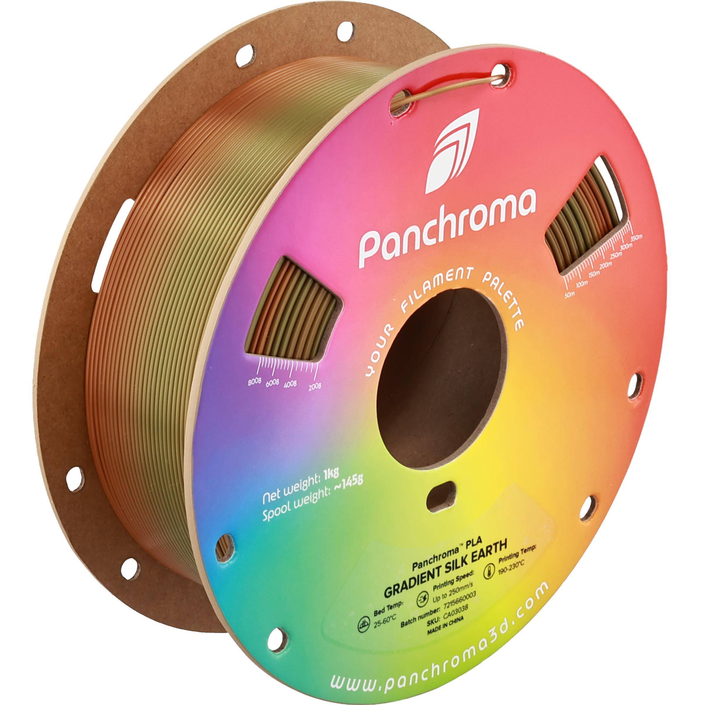 Polymaker Panchroma Gradient Silk PLA Filament, 1,75mm, 1kg - Farbton: Gradient Silk Earth