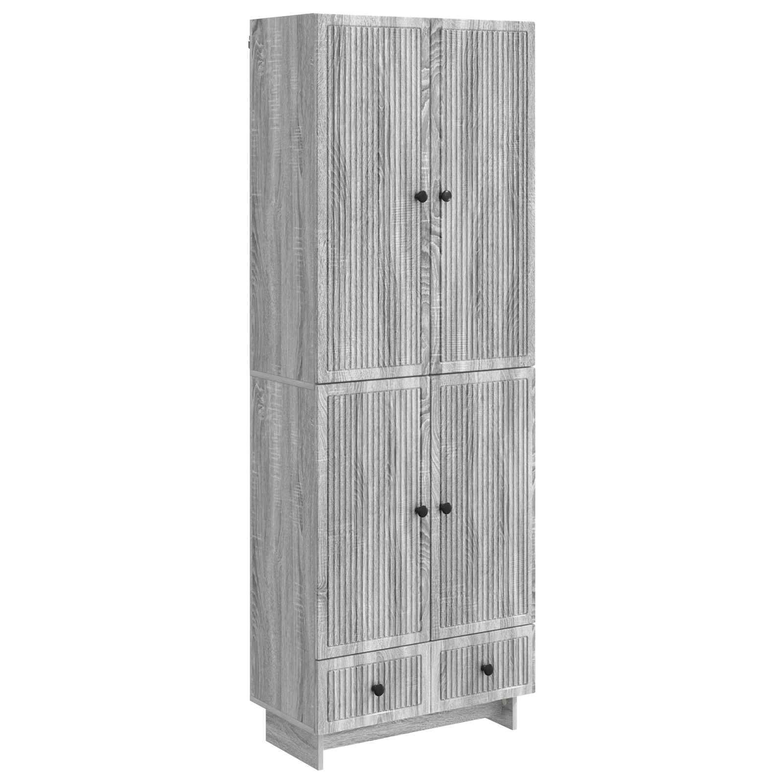 vidaXL Schrankset 2 pcs Grau Sonoma 66 x 34,5 x 95 cm Holzwerkstoff