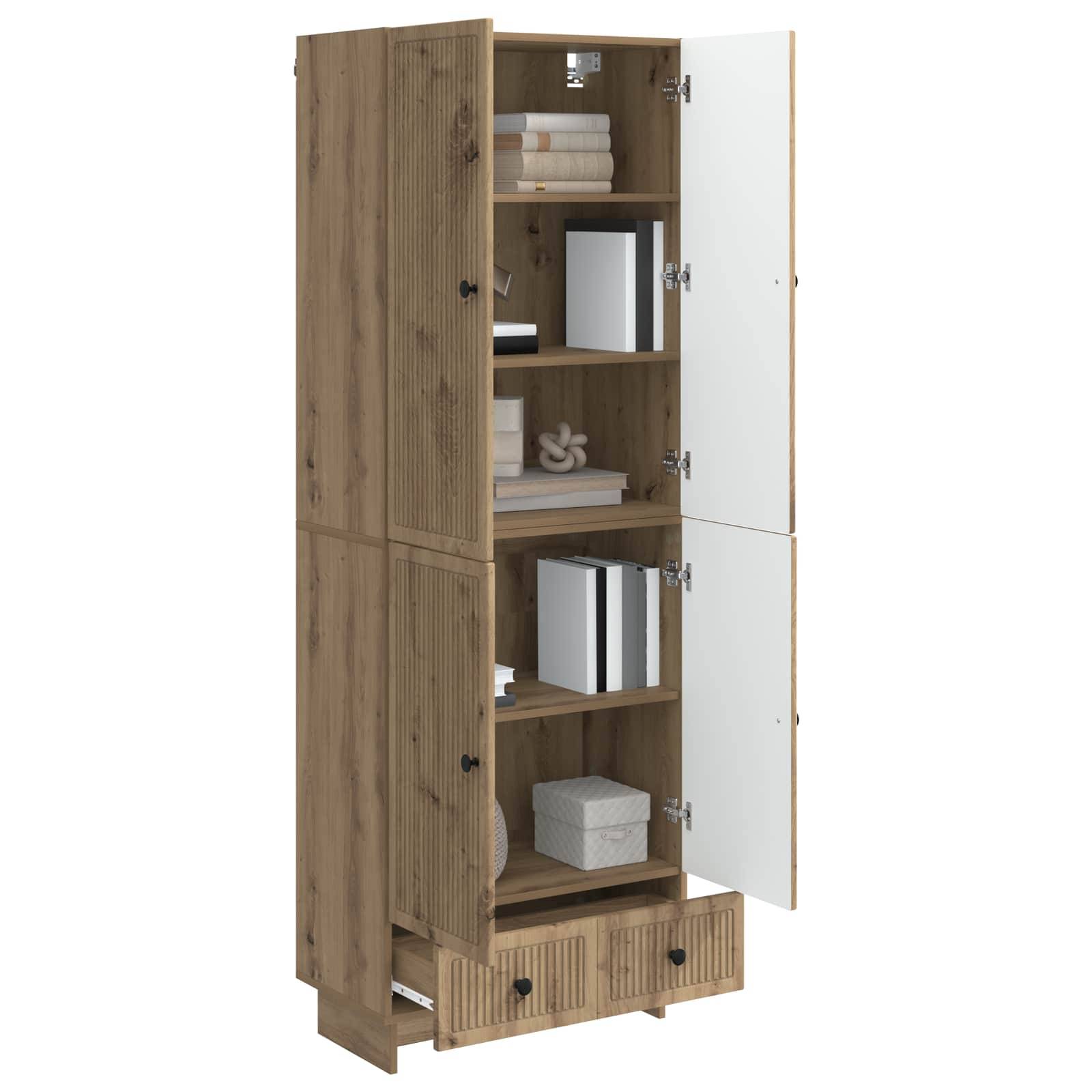 vidaXL Schrankset 2 Stk. Artisan-Eiche Holzwerkstoff