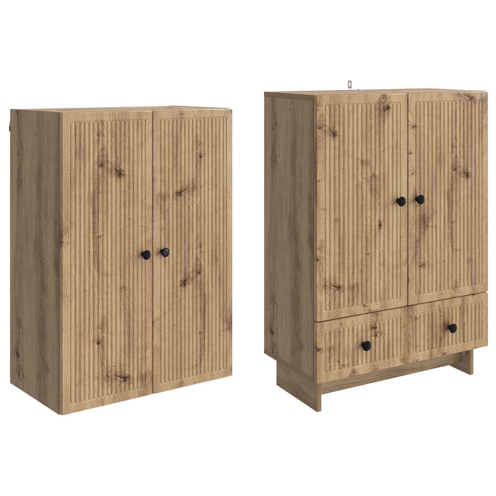 vidaXL Schrankset 2 Stk. Artisan-Eiche Holzwerkstoff
