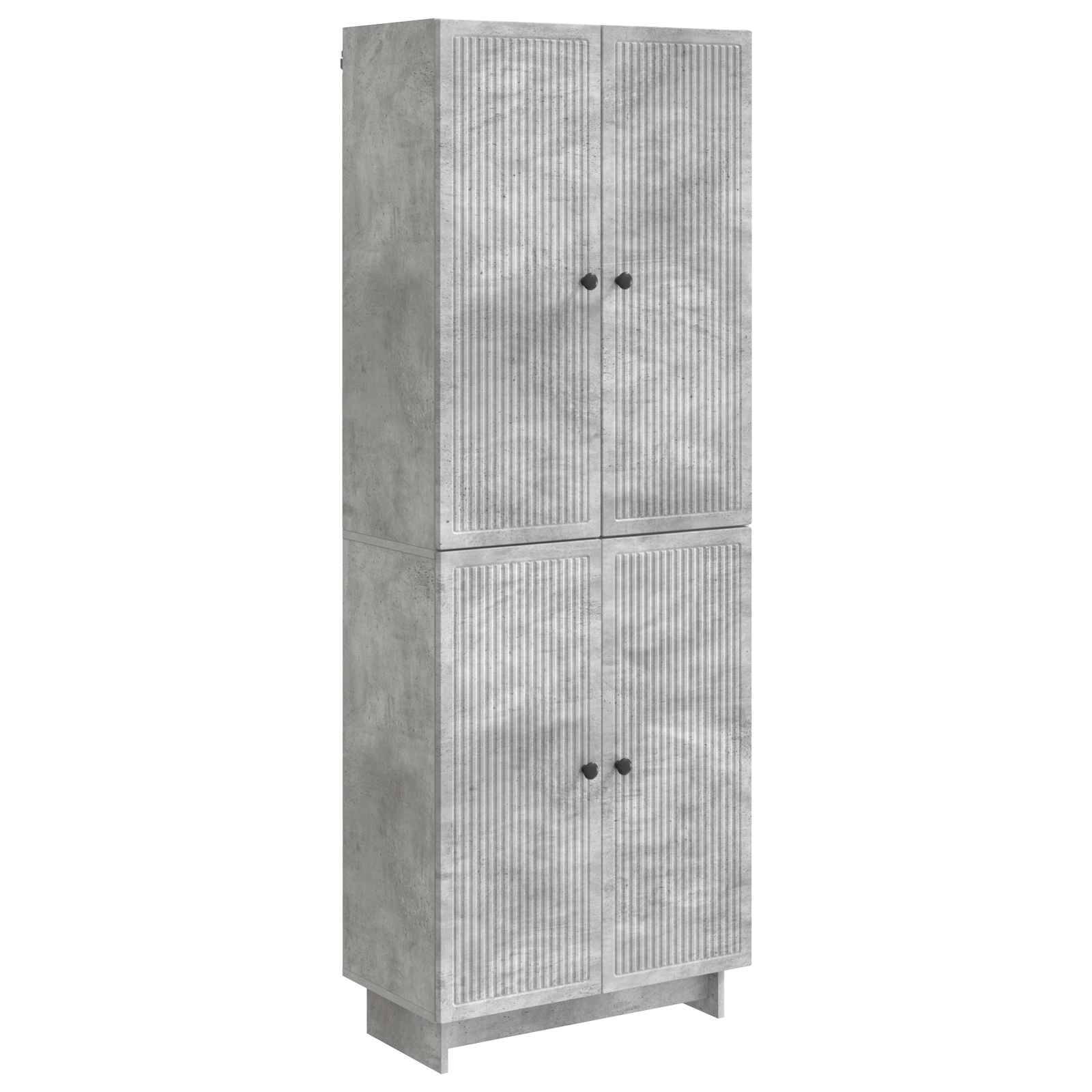 vidaXL Schrankset 2 pcs Betongrau 66 x 34,5 x 90 cm Holzwerkstoff