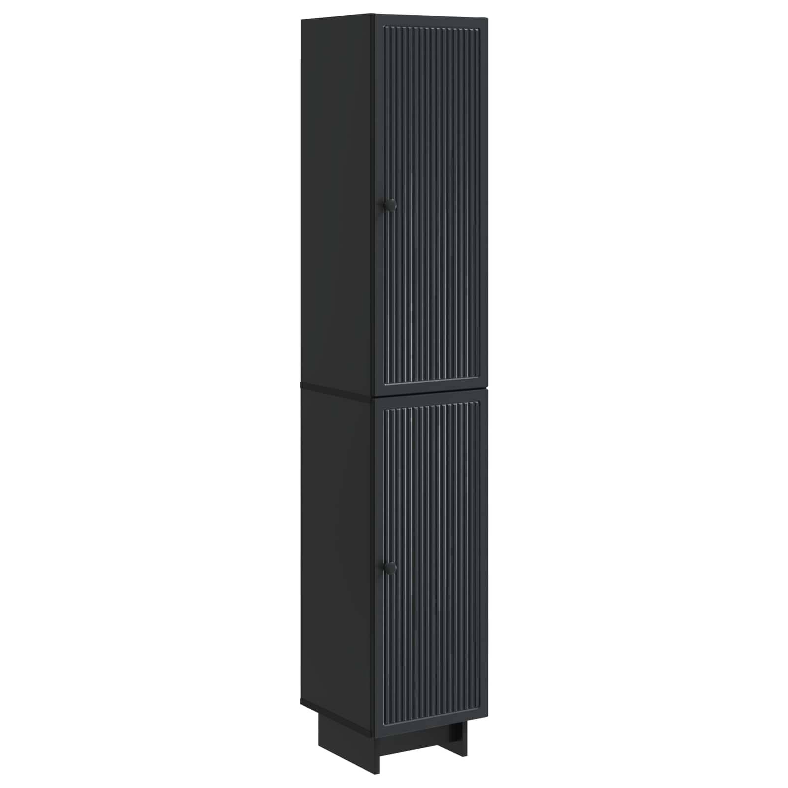 vidaXL Schrankset 2 pcs Schwarz 34,5 x 33 x 90 cm Holzwerkstoff