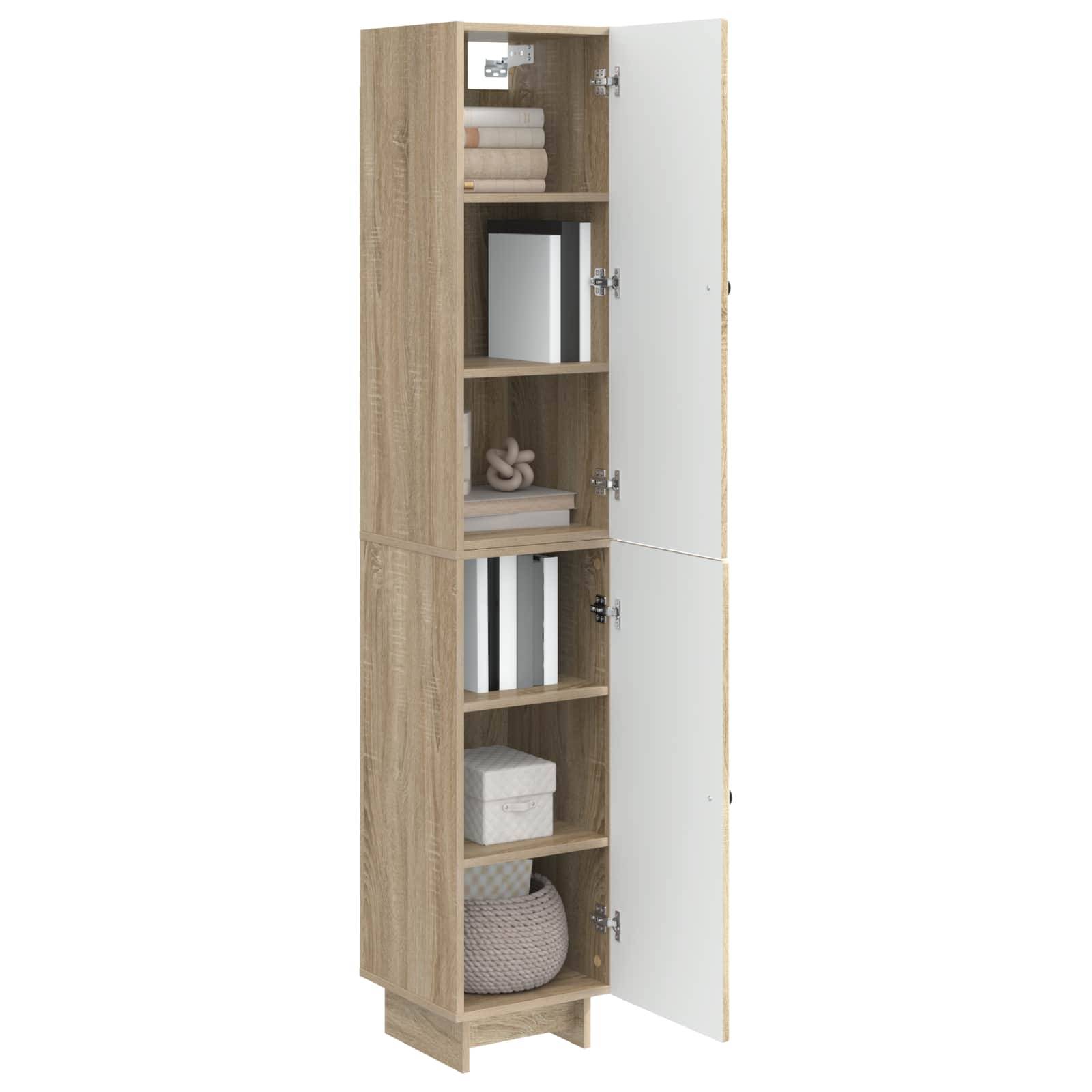 vidaXL Schrankset 2 pcs Sonoma-Eiche 34,5 x 33 x 90 cm Holzwerkstoff