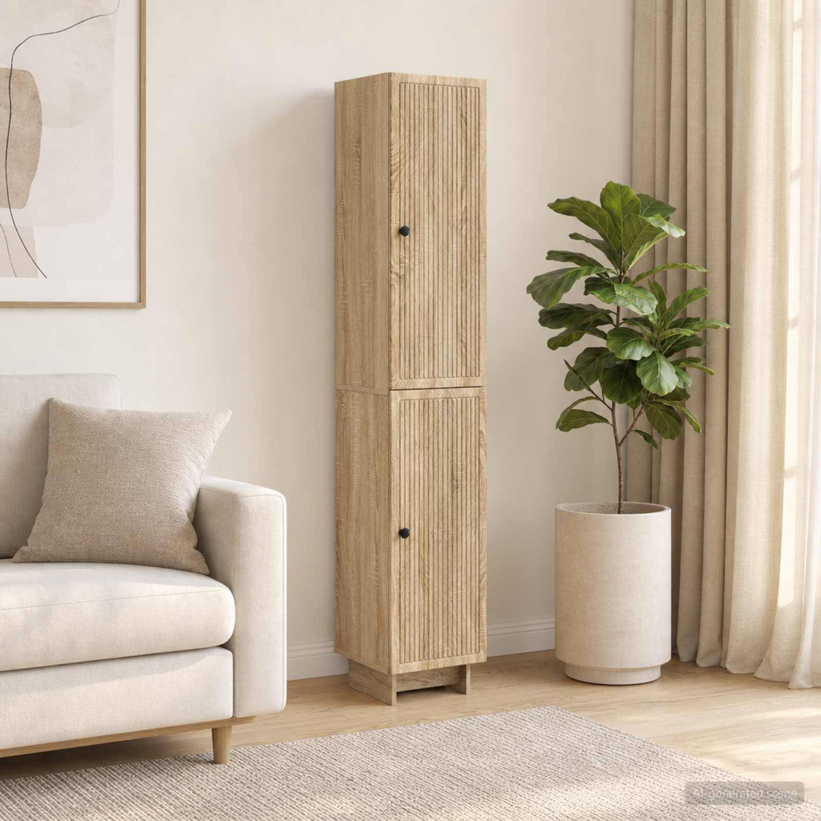 vidaXL Schrankset 2 pcs Sonoma-Eiche 34,5 x 33 x 90 cm Holzwerkstoff