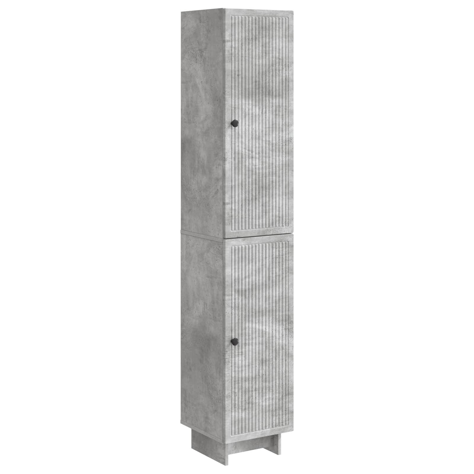 vidaXL Schrankset 2 pcs Betongrau 34,5 x 33 x 90 cm Holzwerkstoff