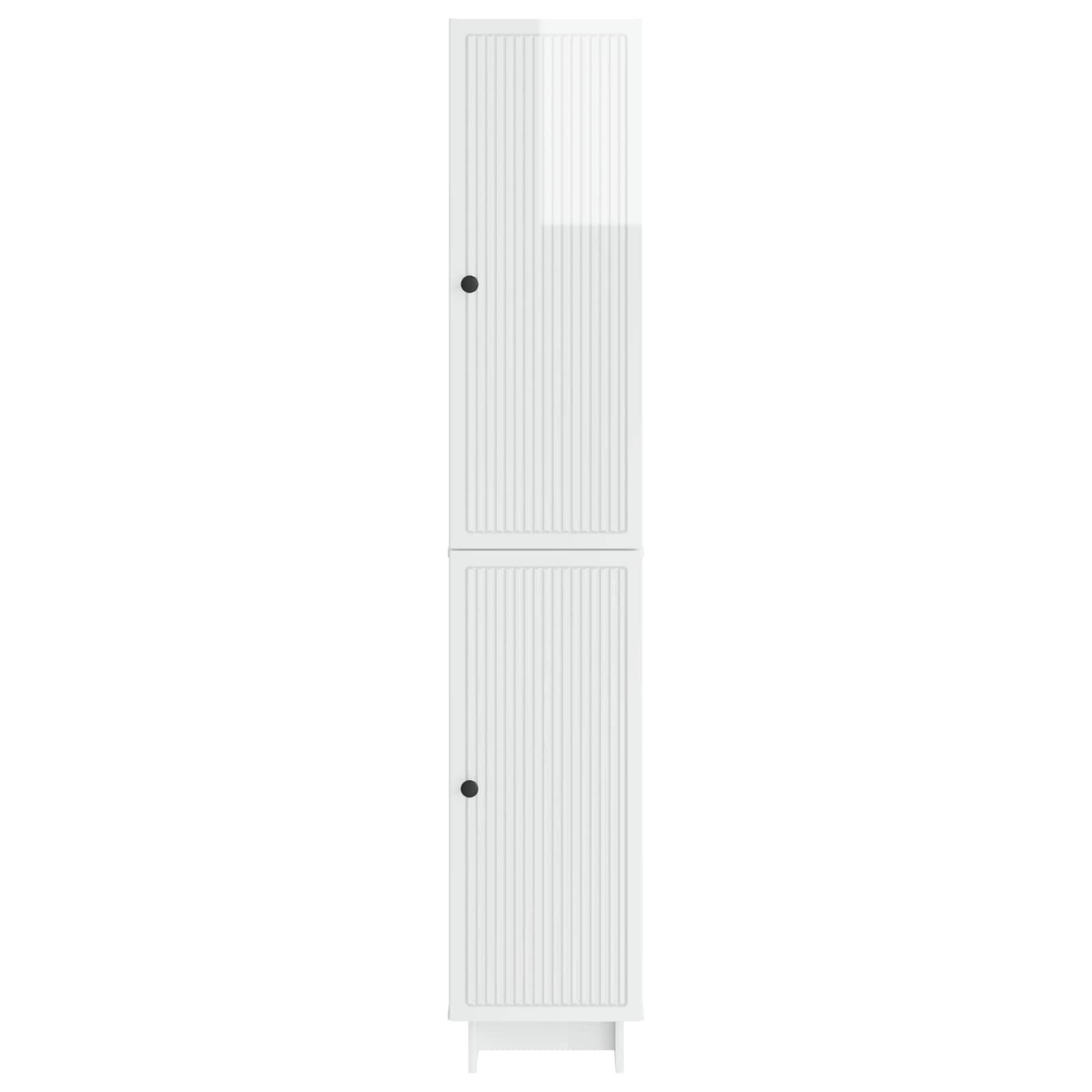 vidaXL Schrankset 2 pcs Hochglanz Weiß 34,5 x 33 x 90 cm Holzwerkstoff