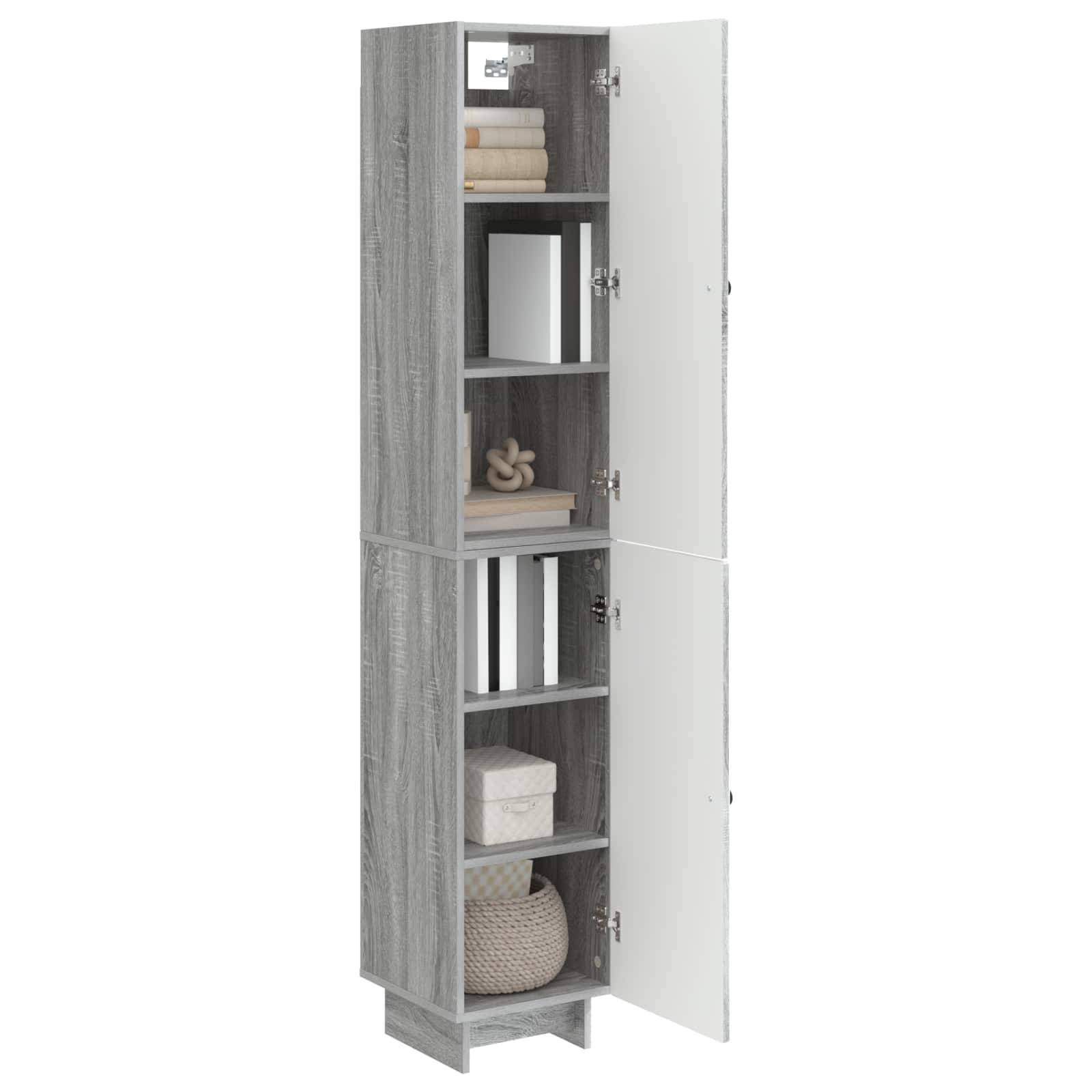 vidaXL Schrankset 2 pcs Grau Sonoma 34,5 x 33 x 90 cm Holzwerkstoff