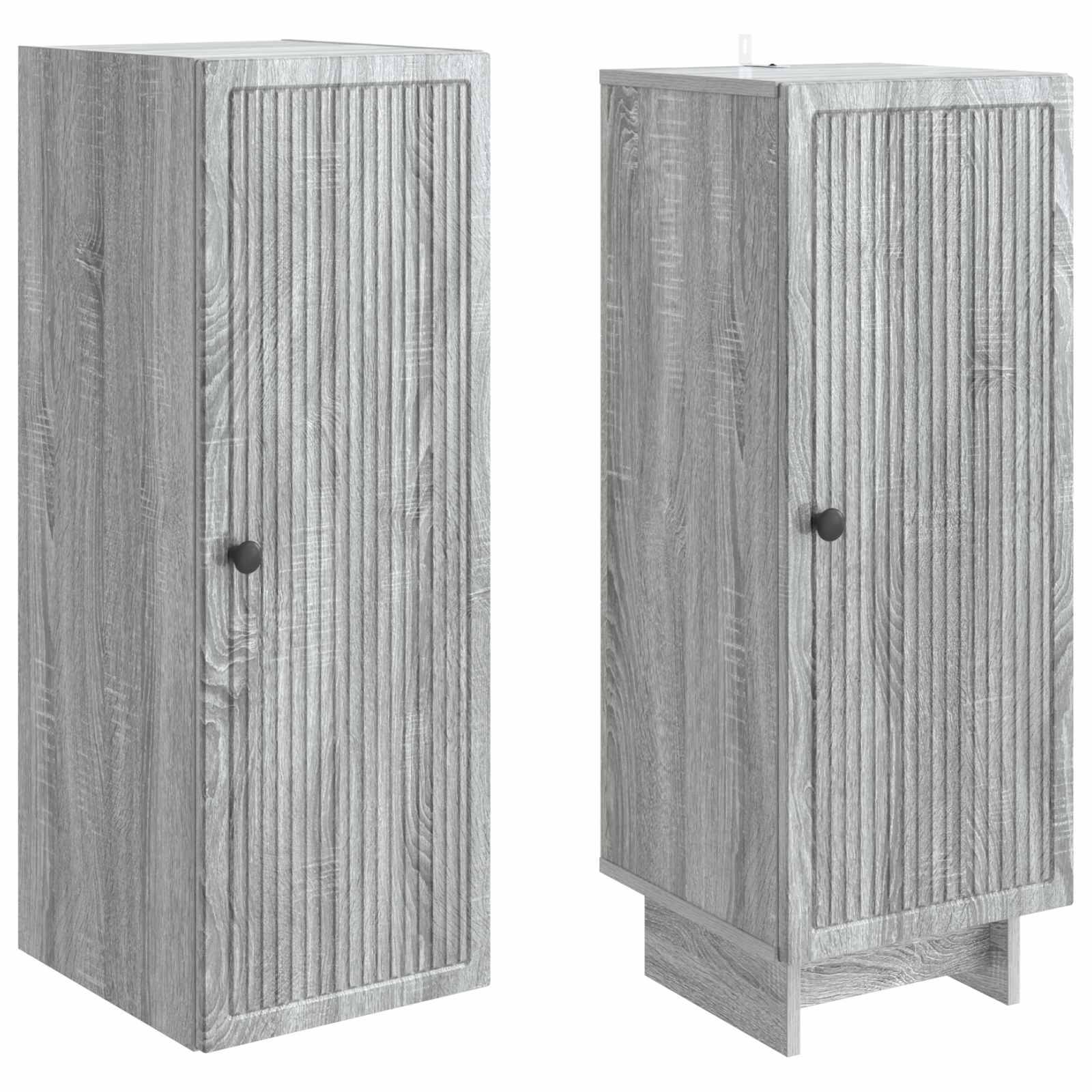 vidaXL Schrankset 2 pcs Grau Sonoma 34,5 x 33 x 90 cm Holzwerkstoff