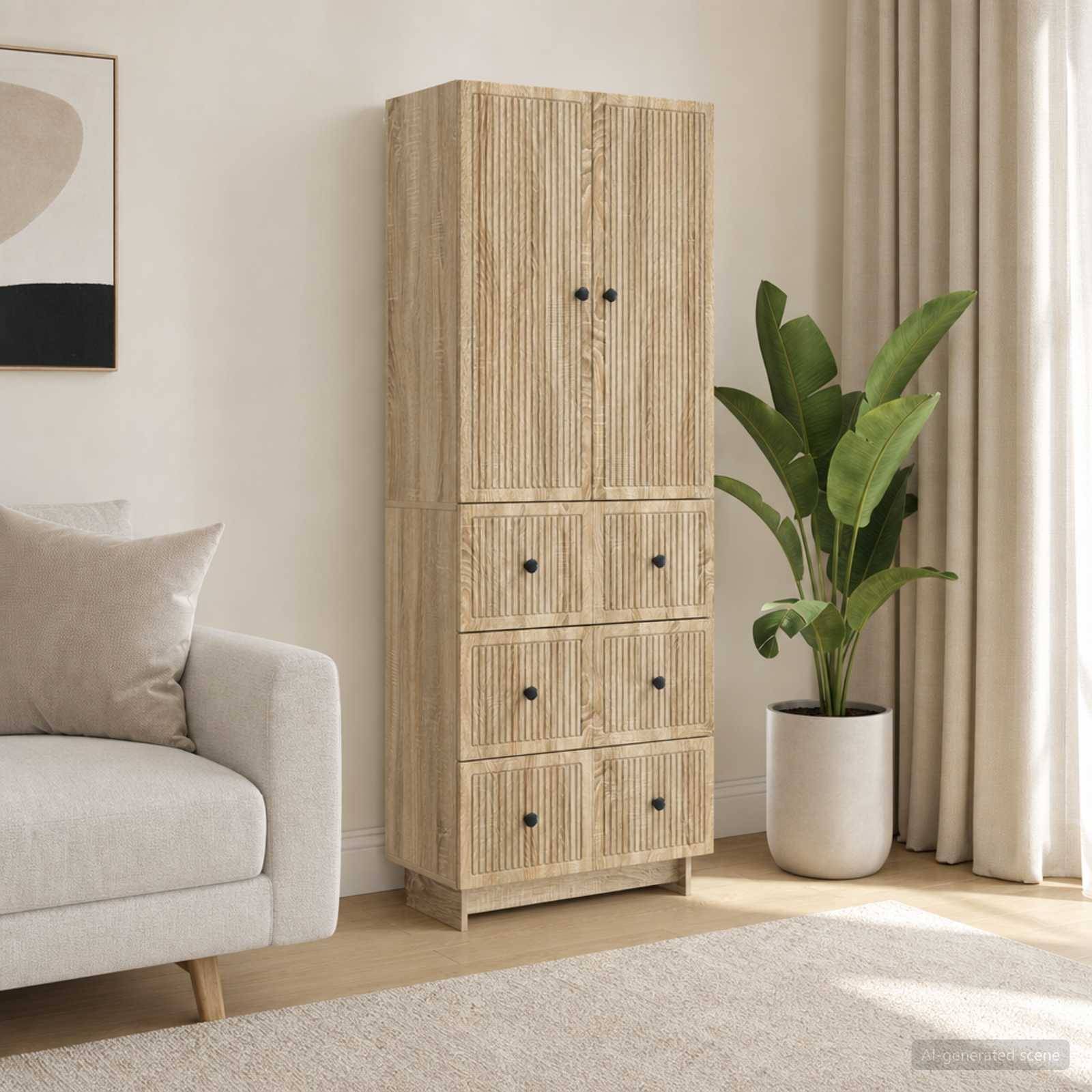 vidaXL Schrankset 2 pcs 66 x 34,5 x 90 cm Holzwerkstoff
