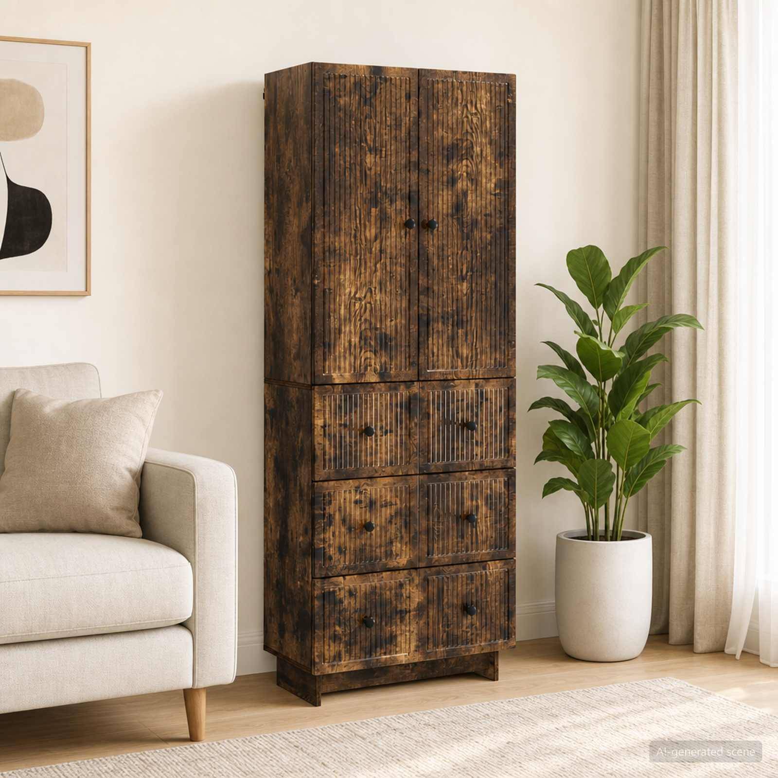 vidaXL Schrankset 2 pcs 66 x 34,5 x 90 cm Holzwerkstoff