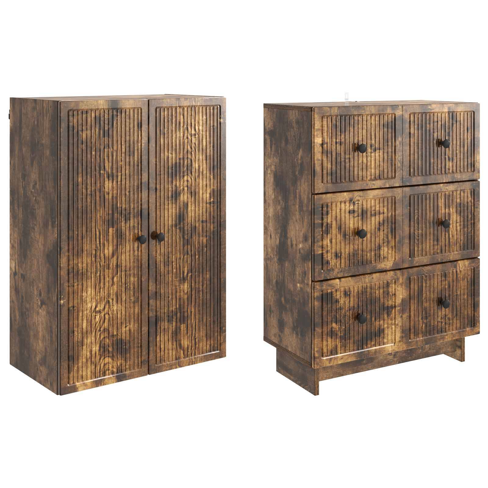 vidaXL Schrankset 2 pcs 66 x 34,5 x 90 cm Holzwerkstoff