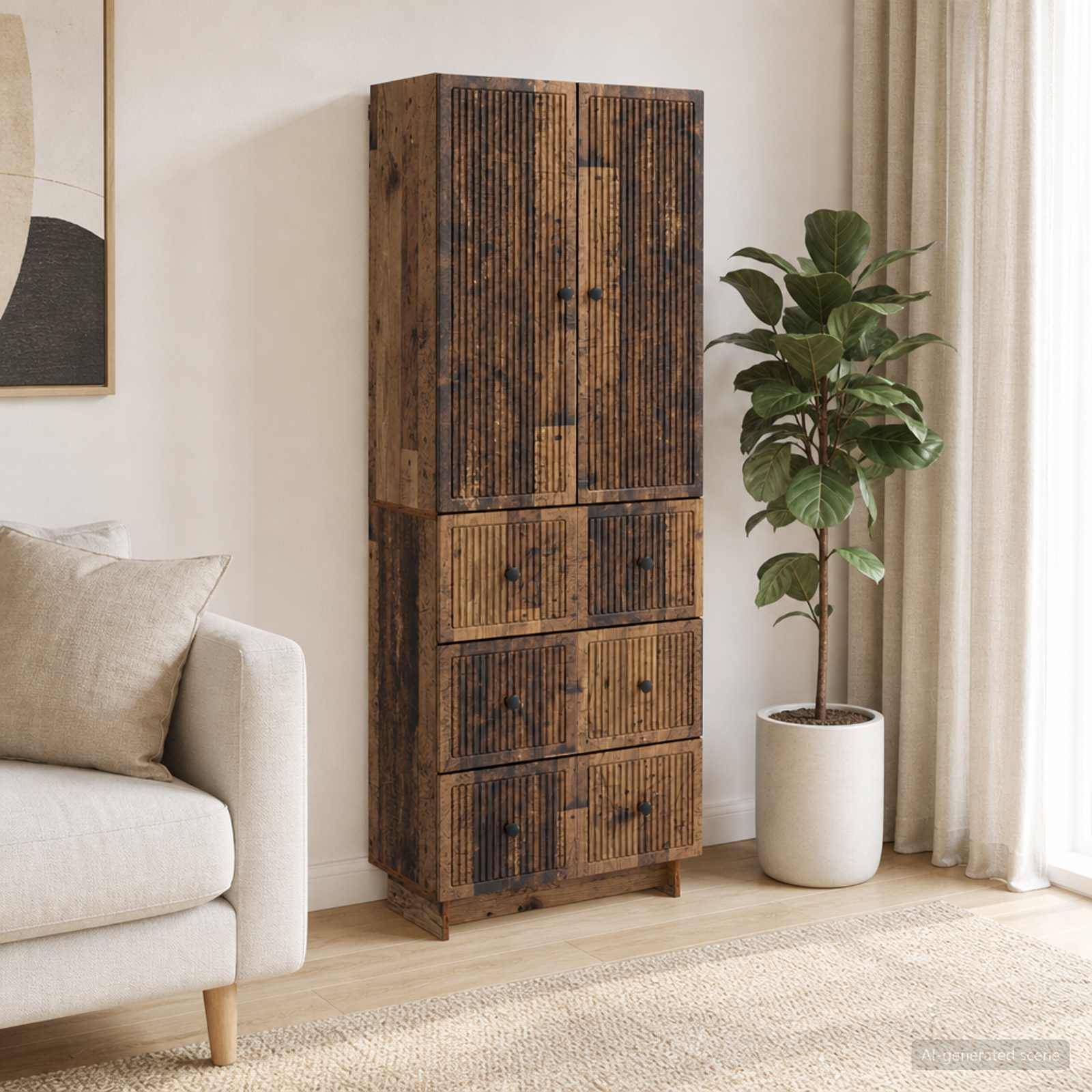 vidaXL Schrankset 2 pcs 66 x 34,5 x 90 cm Holzwerkstoff