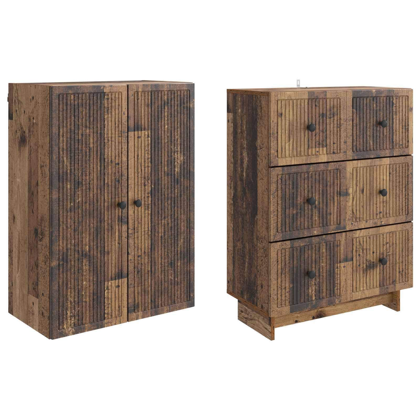 vidaXL Schrankset 2 pcs 66 x 34,5 x 90 cm Holzwerkstoff