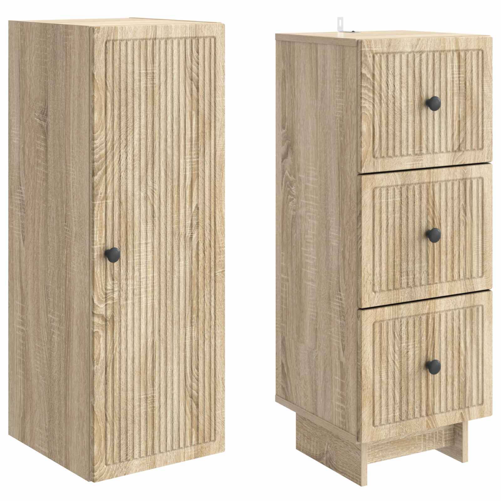 vidaXL Schrankset 2 pcs 33 x 34,5 x 90 cm Holzwerkstoff