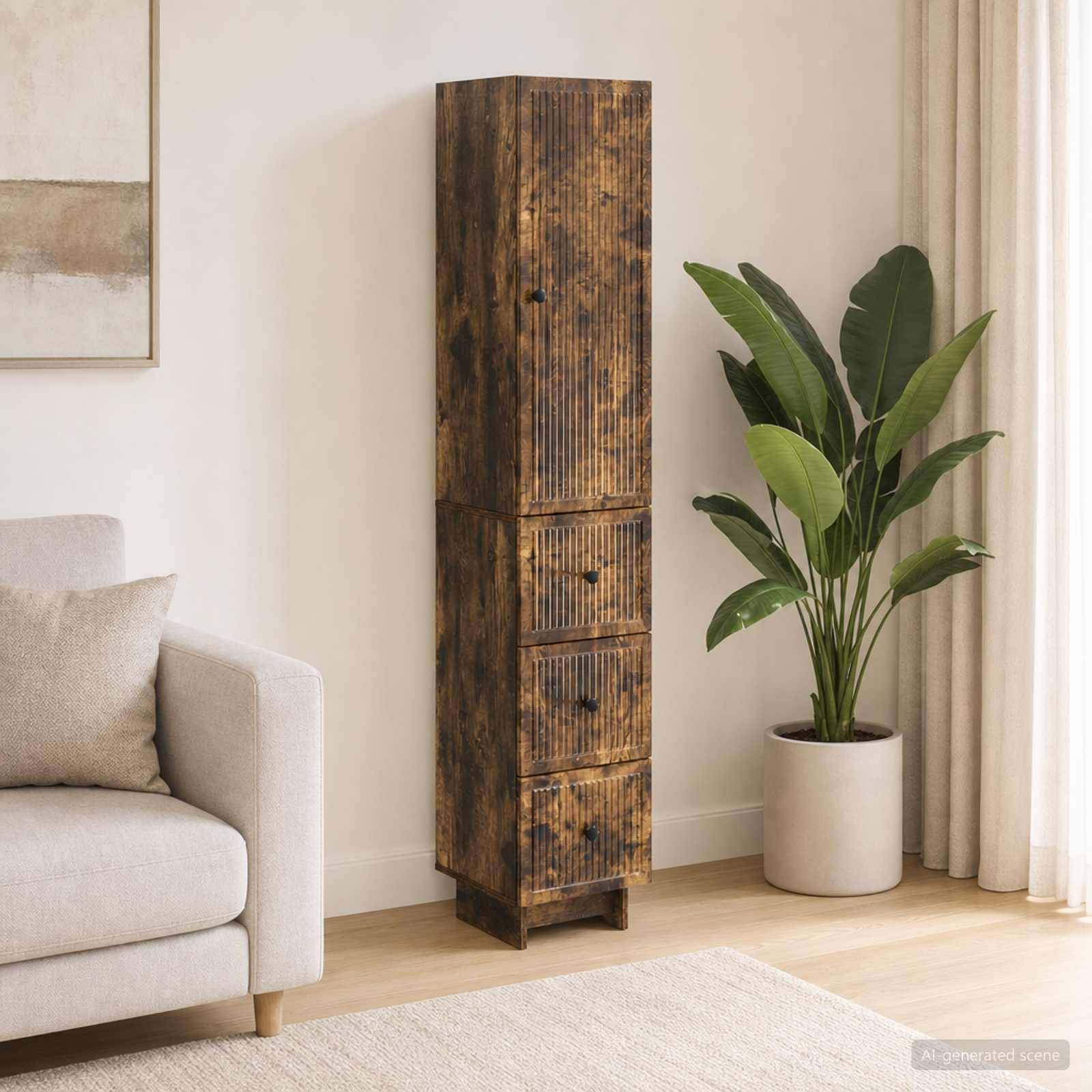 vidaXL Schrankset 2 pcs 33 x 34,5 x 90 cm Holzwerkstoff