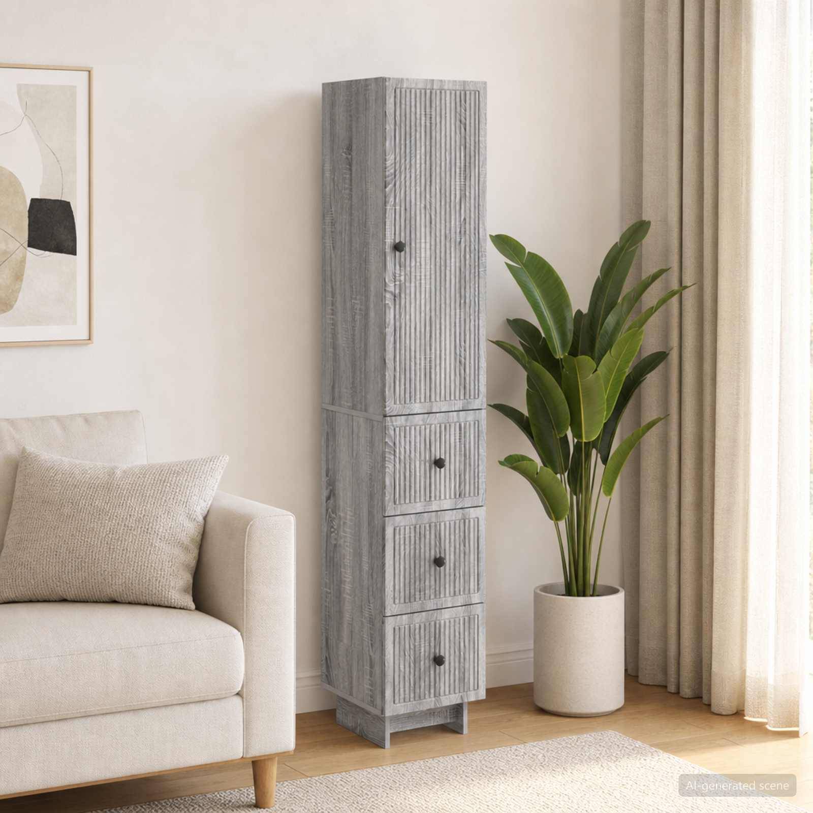 vidaXL Schrankset 2 pcs 33 x 34,5 x 90 cm Holzwerkstoff