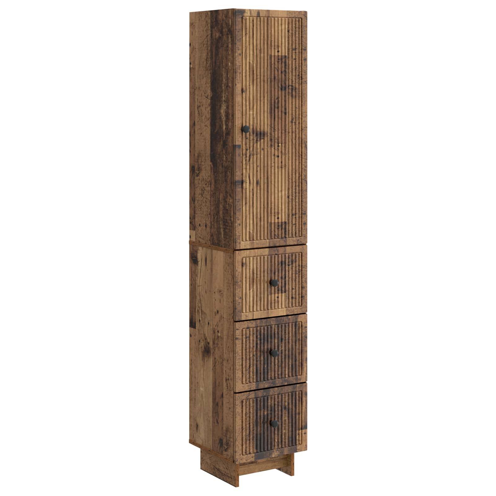 vidaXL Schrankset 2 pcs Altholz 33 x 34,5 x 90 cm Holzwerkstoff