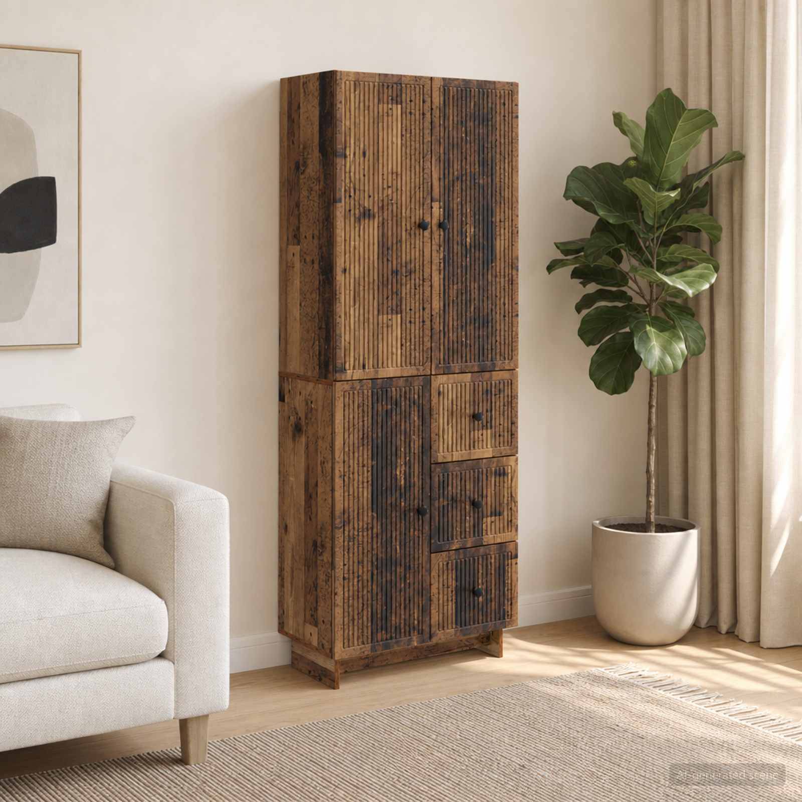vidaXL Schrankset 2 pcs 66 x 34,5 x 90 cm Holzwerkstoff