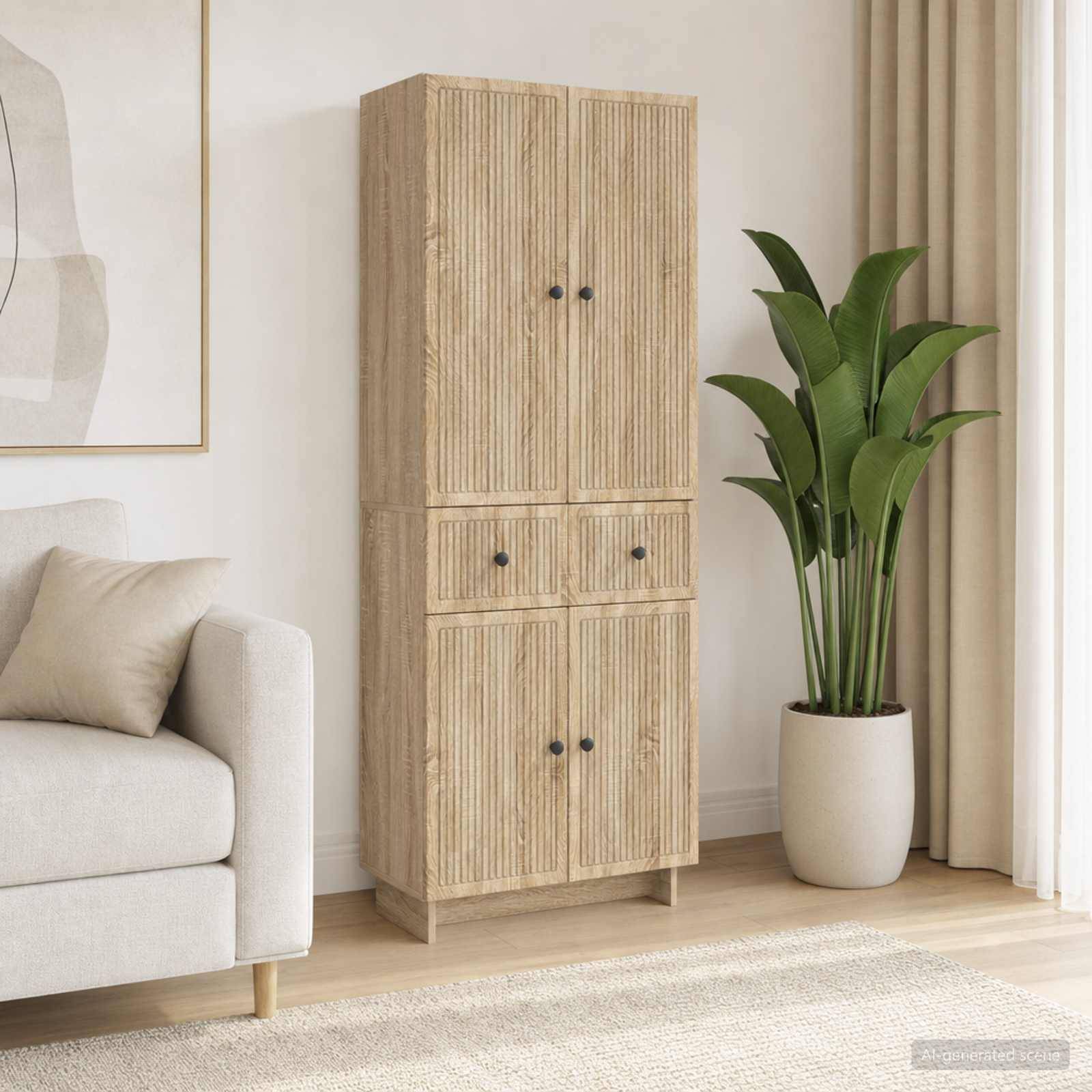 vidaXL Schrankset 2 pcs 66 x 34,5 x 90 cm Holzwerkstoff