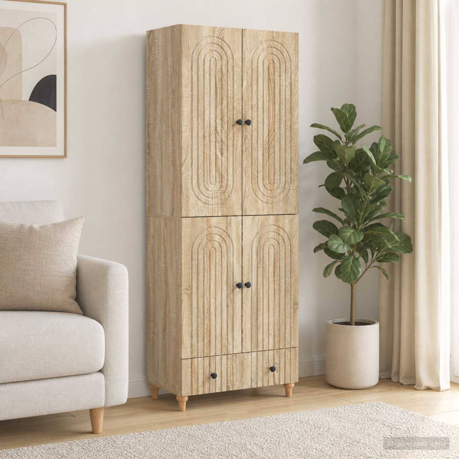 vidaXL Schrankset 2 pcs 66 x 34,5 x 95 cm Holzwerkstoff